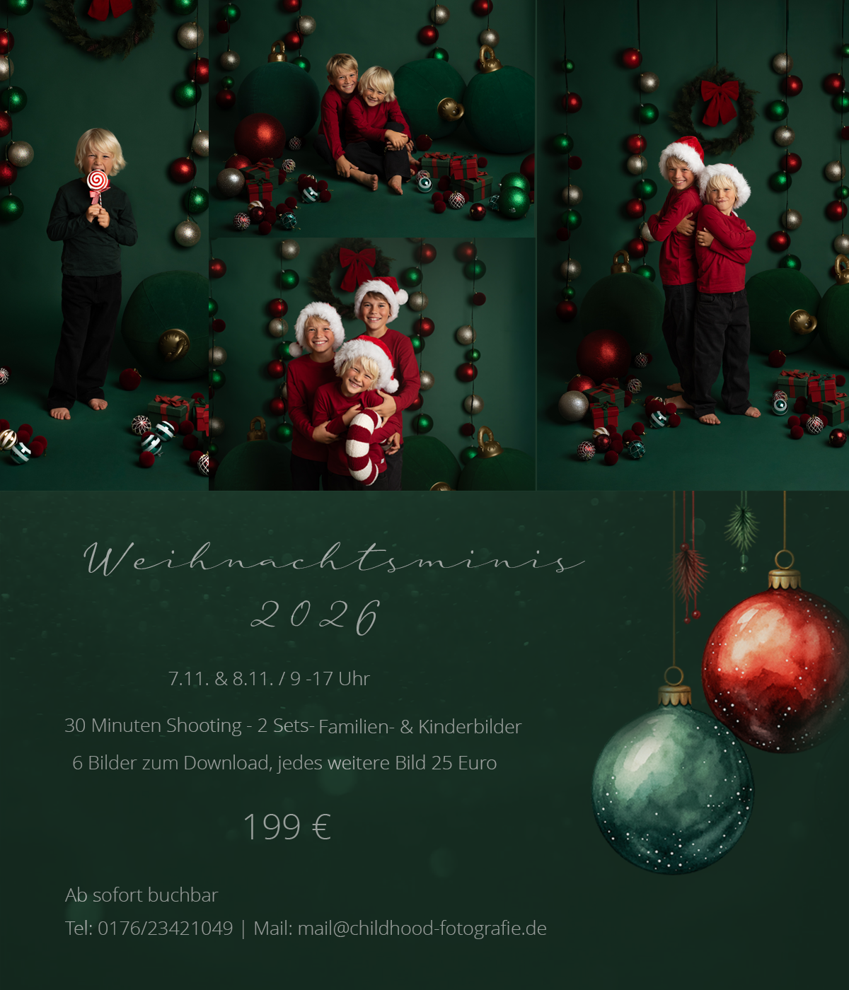 Weihnachtsminis Anzeige
